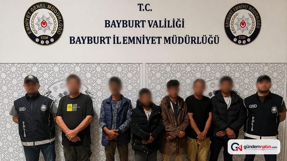 Bayburt'ta 5 düzensiz göçmen yakalandı