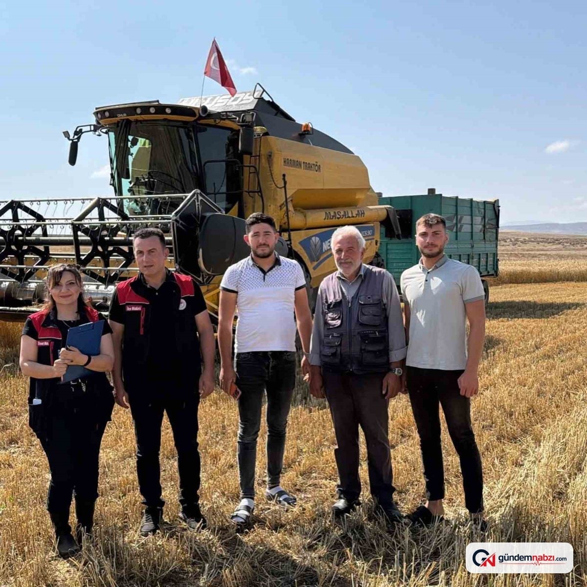 Bayburt Aydıntepe'de hububat hasadı başladı