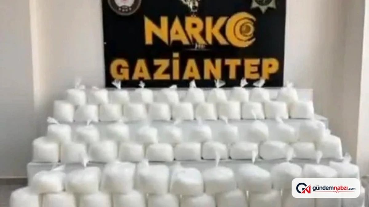 Gaziantep'te 108 kilo metamfetamin ele geçirildi