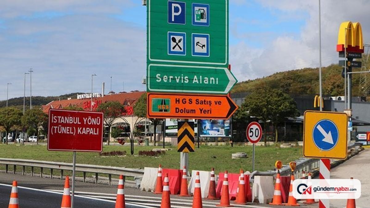 Anadolu Otoyolu'nun İstanbul yönü ulaşıma kapandı