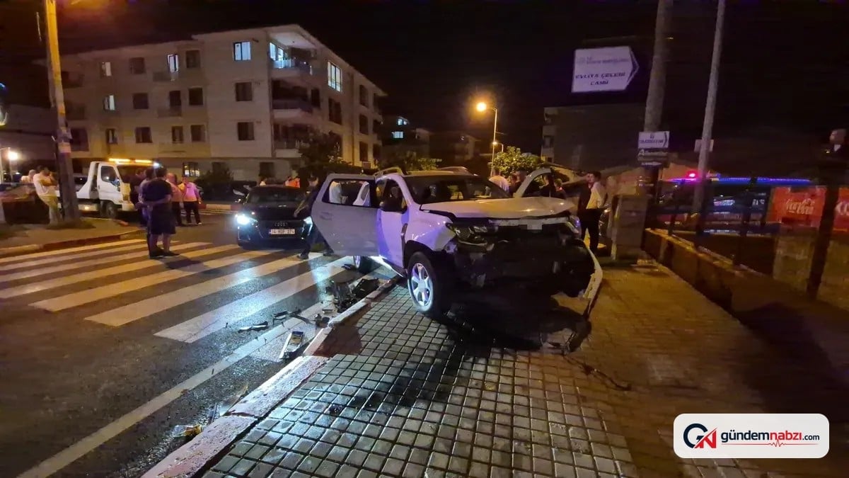 Bartın'da koruma polisleri kaza yaptı, iki yaralı