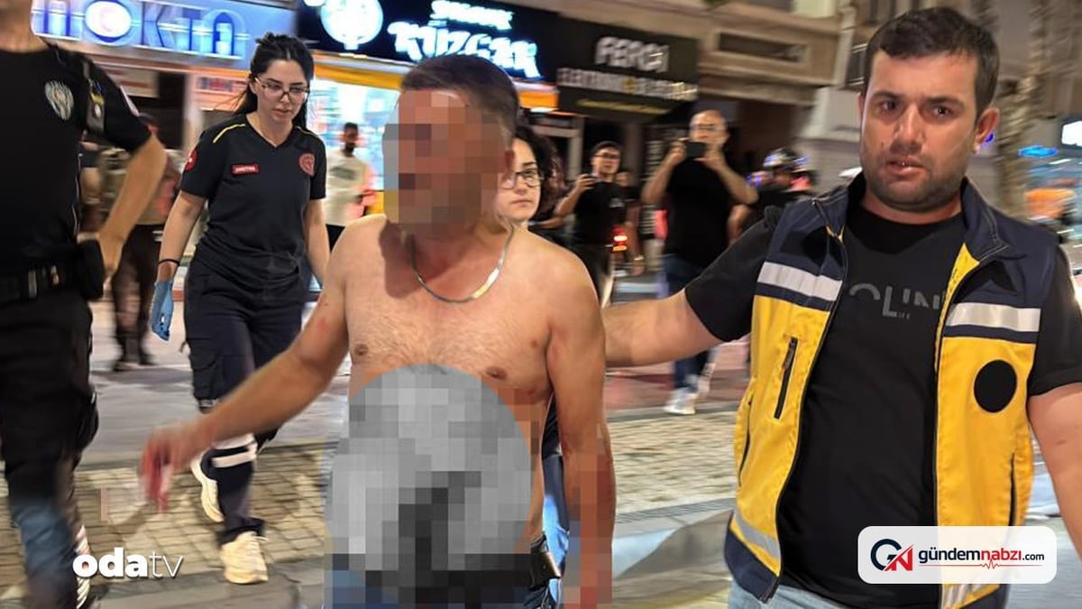 Aksaray'da bıçaklanan kişi polislere bağırıp soyundu
