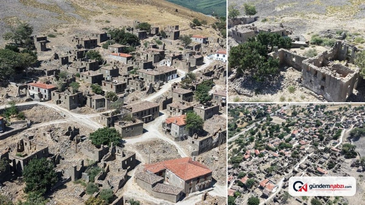 Gökçeada'daki tarihi Dereköy havadan görüntülendi