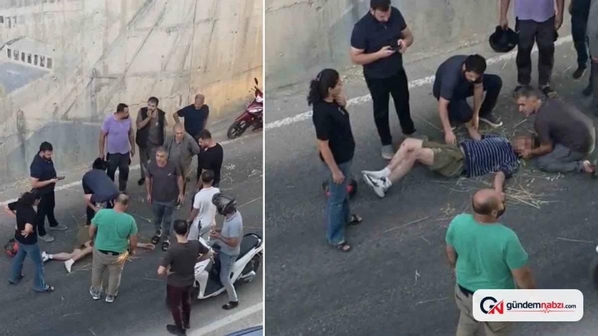 Adıyaman'da bariyerlere çarpan motosikletten fırlayan sürücü alt geçide düştü