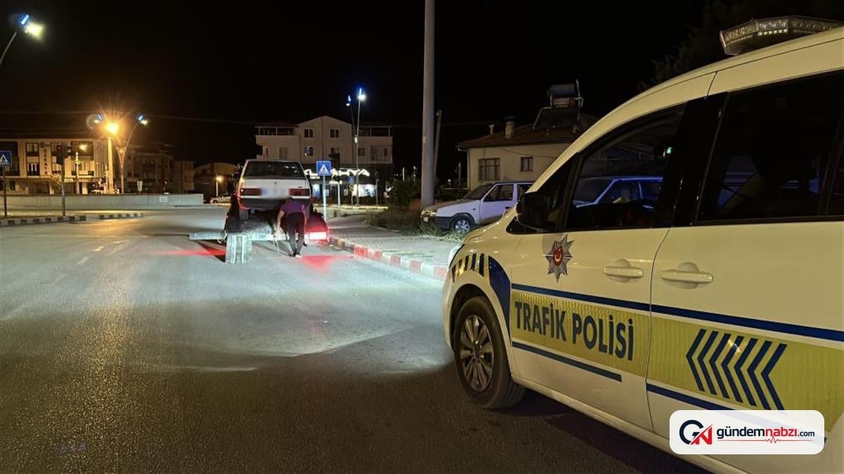 Burdur'da Ehliyetsiz sürücüye 80 bin lira, yardıma gelen babaya 400 bin lira ceza