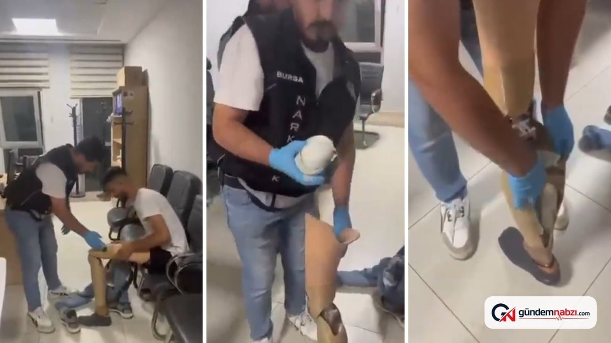 Bursa’da protez bacakta 830 gram metamfetamin ele geçirildi