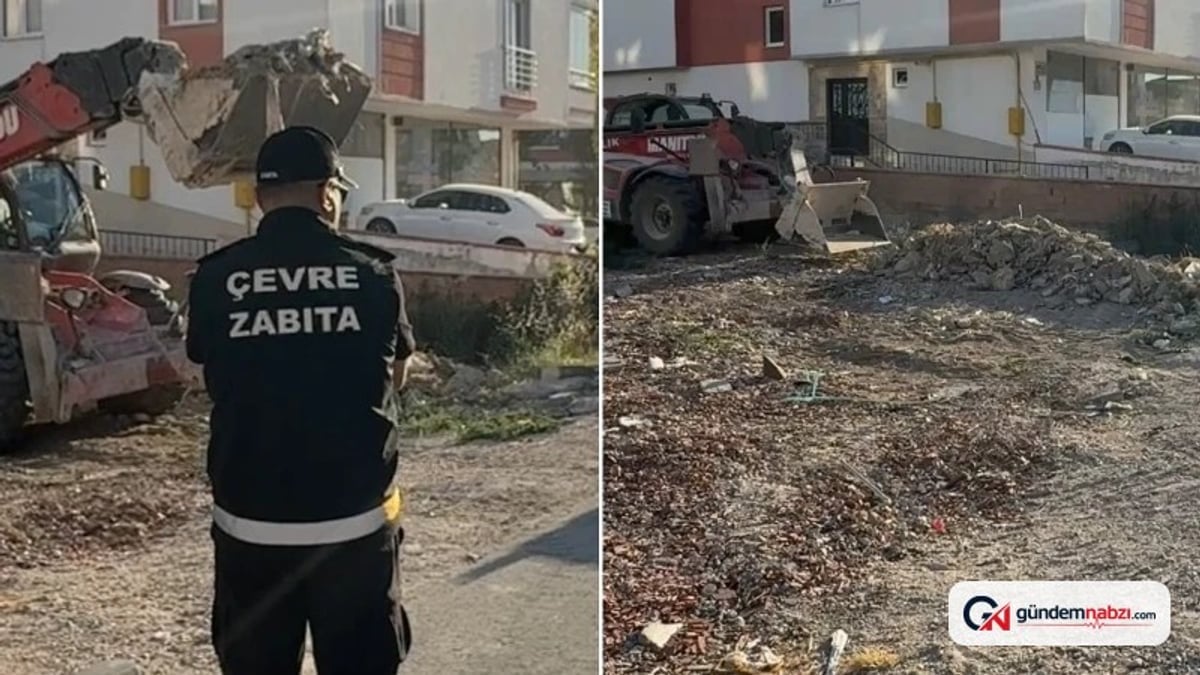 Çorum'da inşaat atığı döken kişiye 20 bin lira ceza verildi
