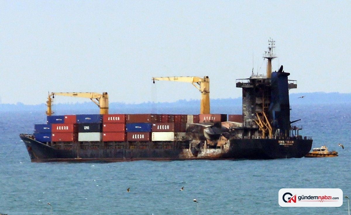 Karadeniz açıklarında dron saldırısına uğrayan gemi Samsun'a demirledi