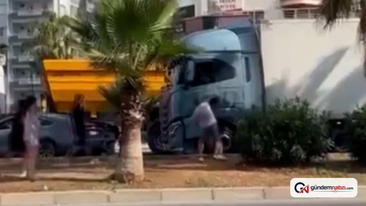 Mersin'de tırın camını kaldırım taşıyla kıran sürücüye 180 bin lira ceza
