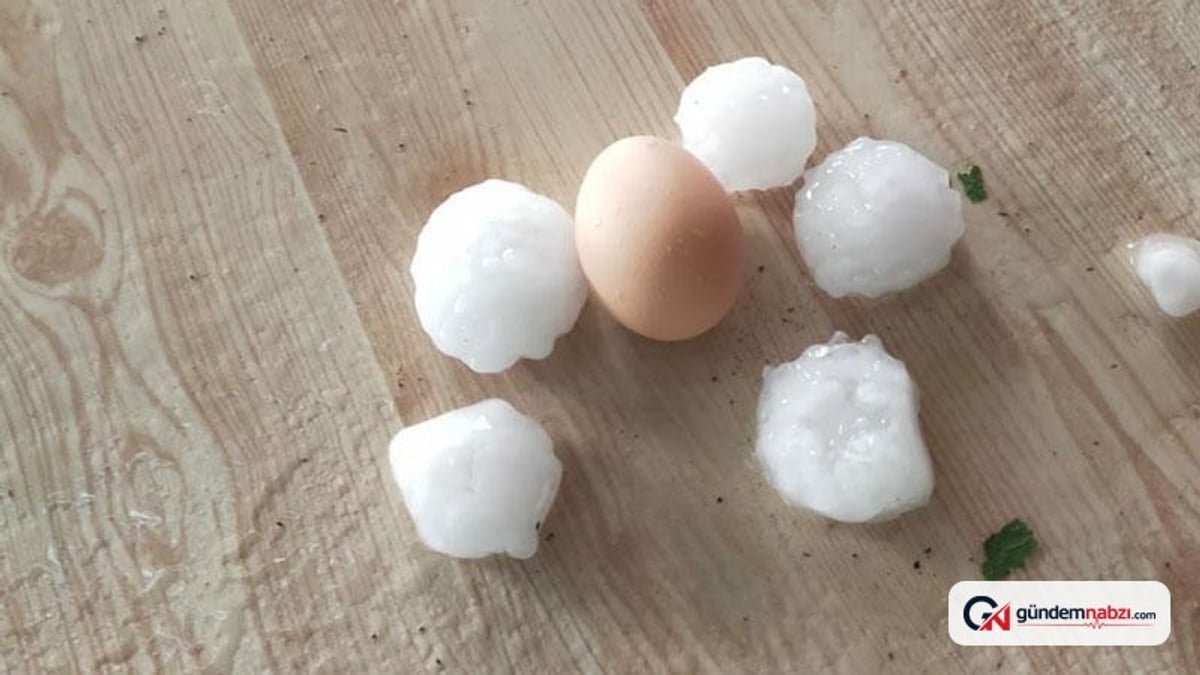Osmaniye'de yumurta büyüklüğünde dolu yağdı