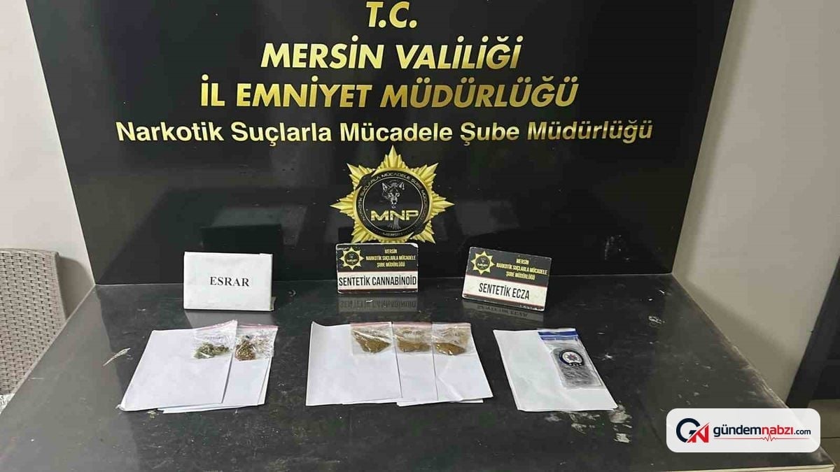 Mersin'de uyuşturucu operasyonunda 3 şüpheli tutuklandı