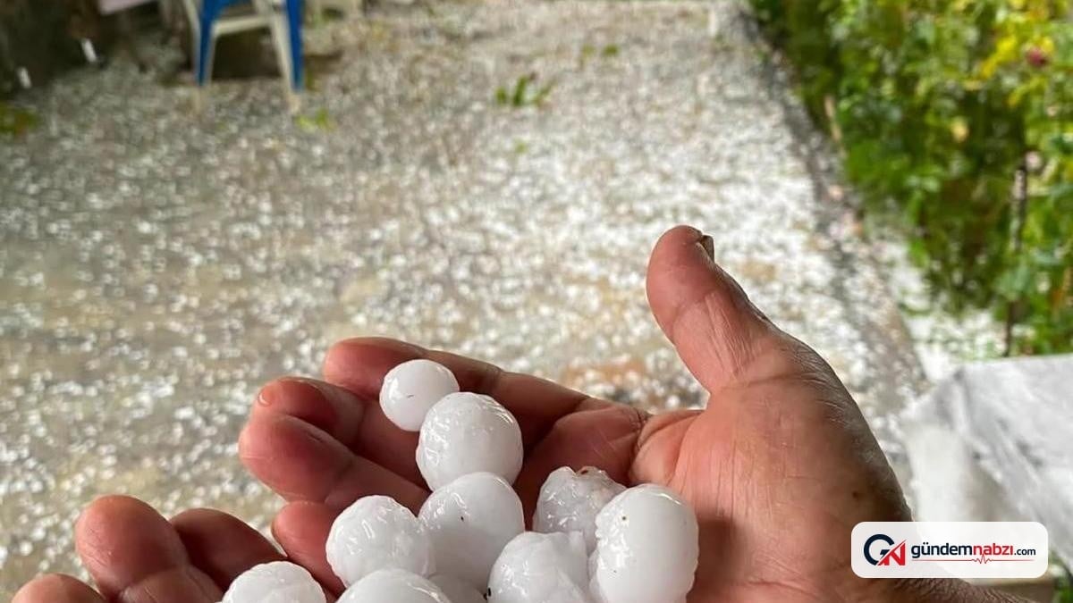 Mersin Erdemli'de dolu yağışı tarım alanlarına zarar verdi