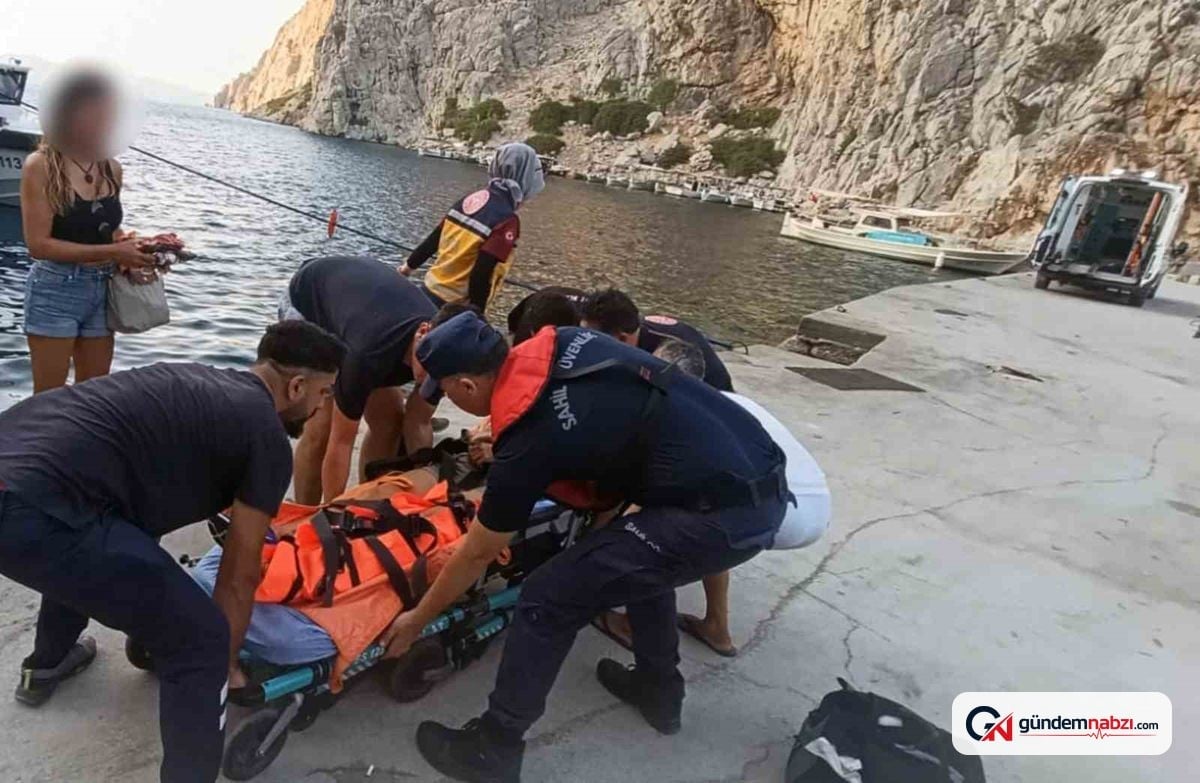 Marmaris açıklarında teknede yaralanan kişi Sahil Güvenlik tarafından kurtarıldı