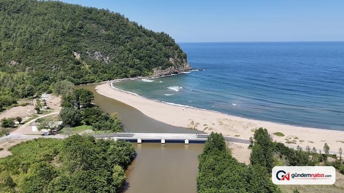 Göçkündemirci Plajı Dronla görüntülendi