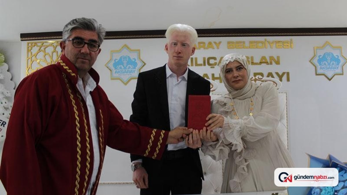 Aksaray'da golbol takımlarında tanışan çift evlendi