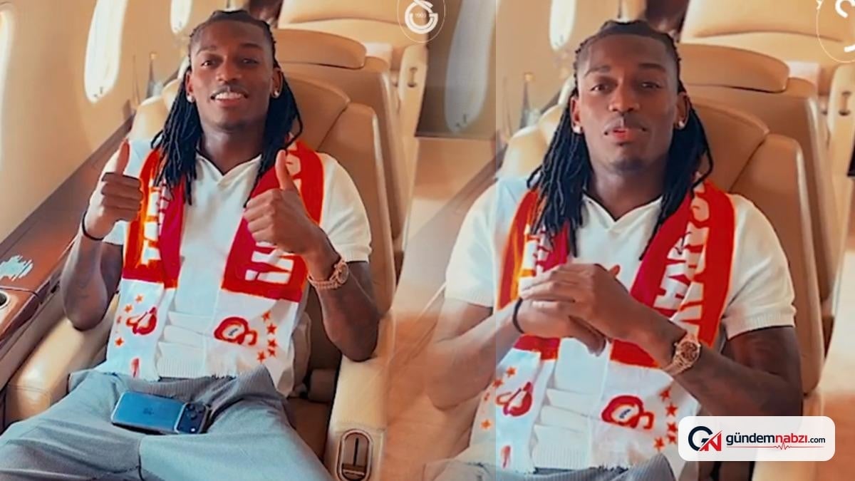 Rafael Leao, uçaktan Galatasaray taraftarına seslendi