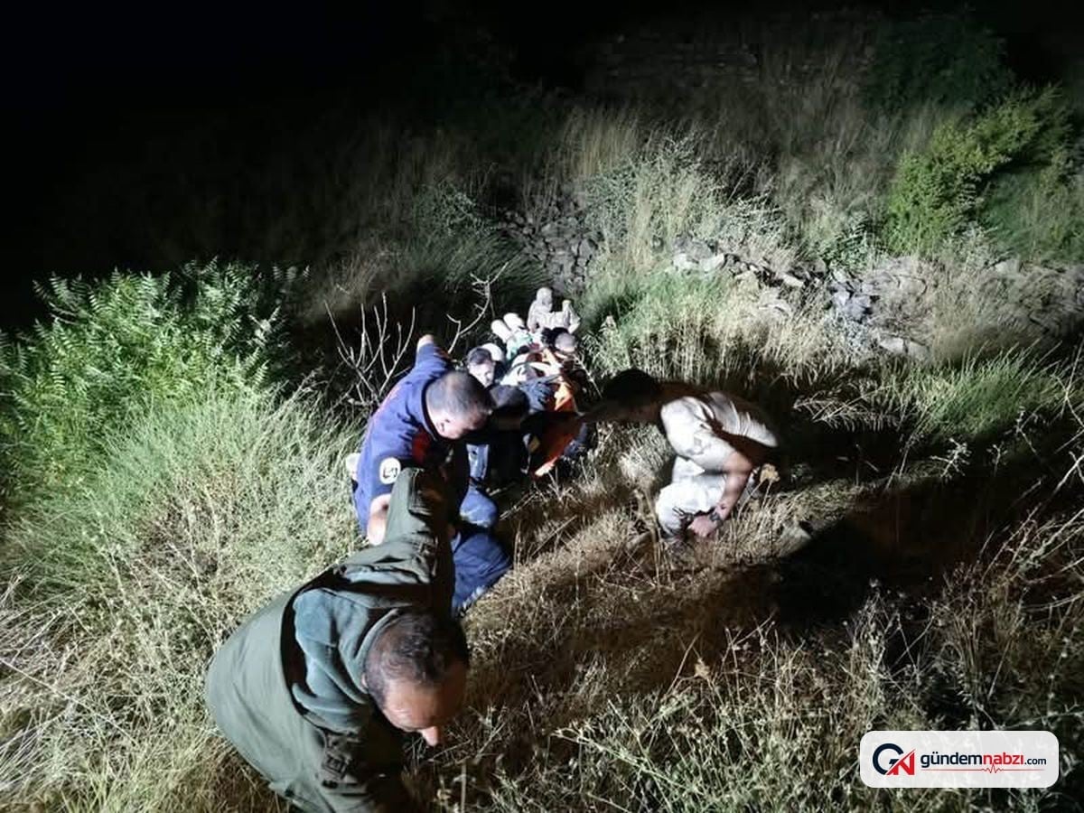 Hatay Hassa'da yamaçtan düşen vatandaş kurtarıldı