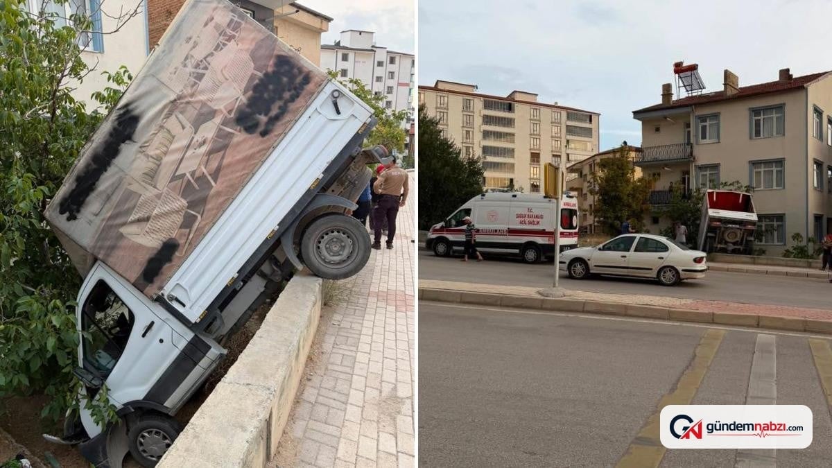 Elazığ'da kontrolden çıkan kamyonet bahçeye uçtu: 1 yaralı