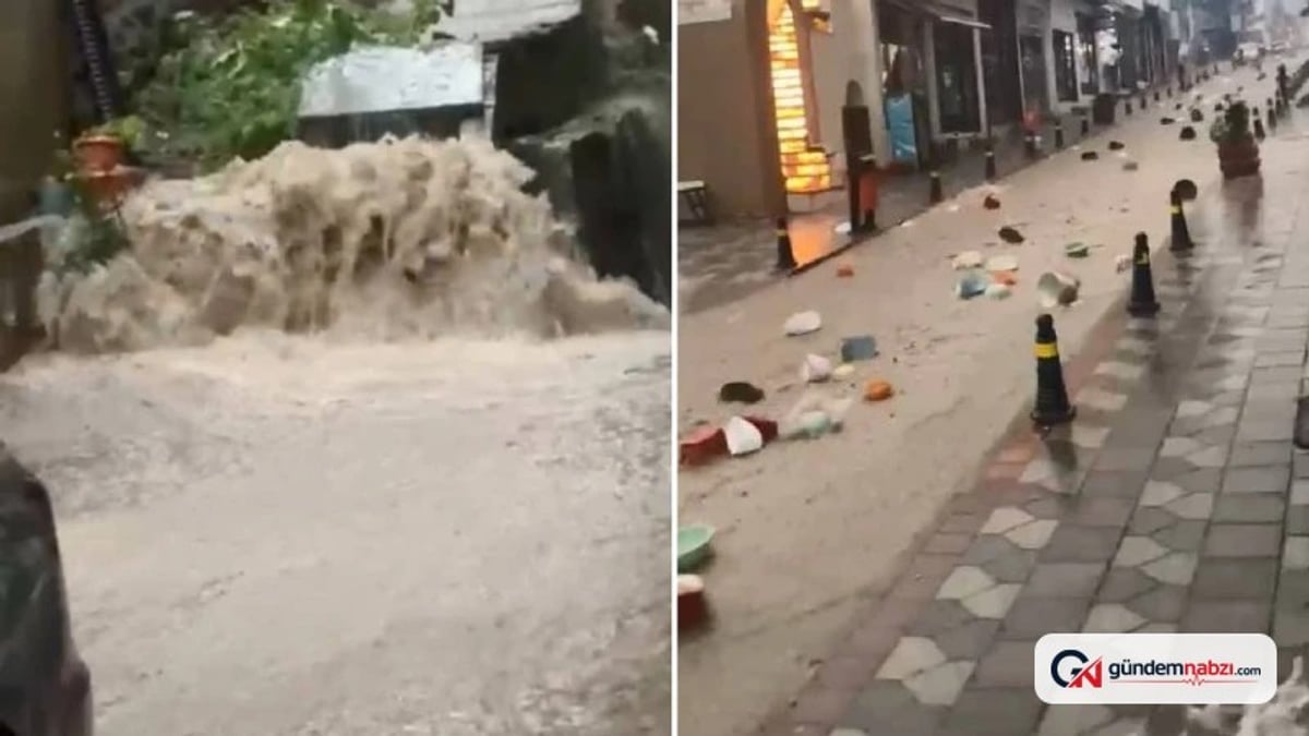 Artvin'de sağanak sele yol açtı, Yusufeli yolu heyelanla kapandı