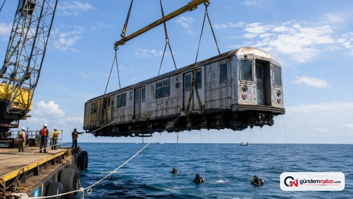 714 metro vagonu Delaware'de yapay resif oldu