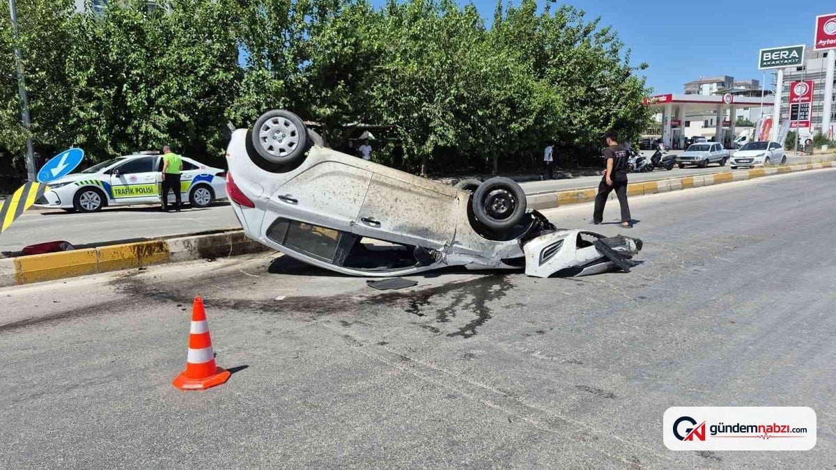 Adıyaman'da otomobil takla attı, sürücü yaralandı