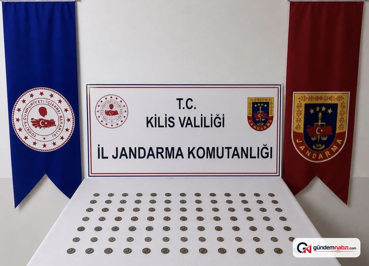 Kilis'te ticari takside 107 tarihi sikke bulundu