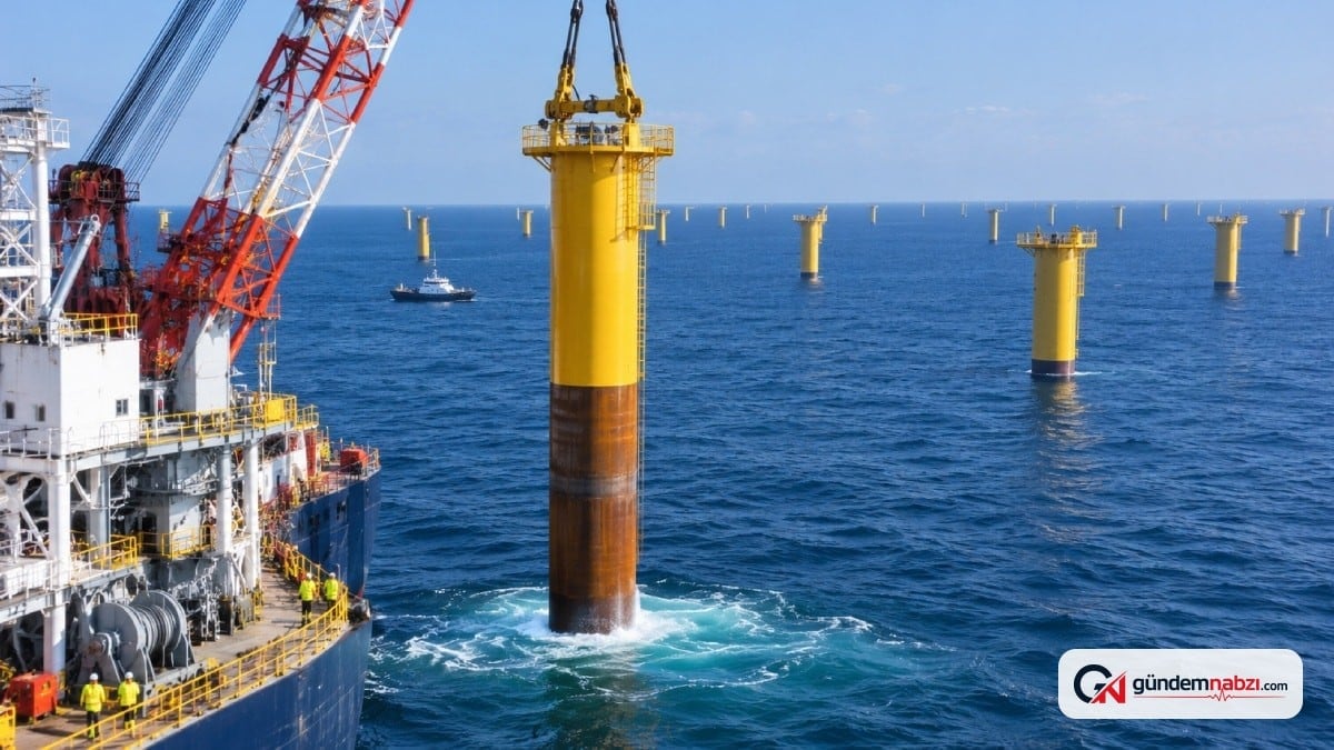 Deniz tabanına 1.900 tonluk 111 dev çelik kazık yerleştirildi