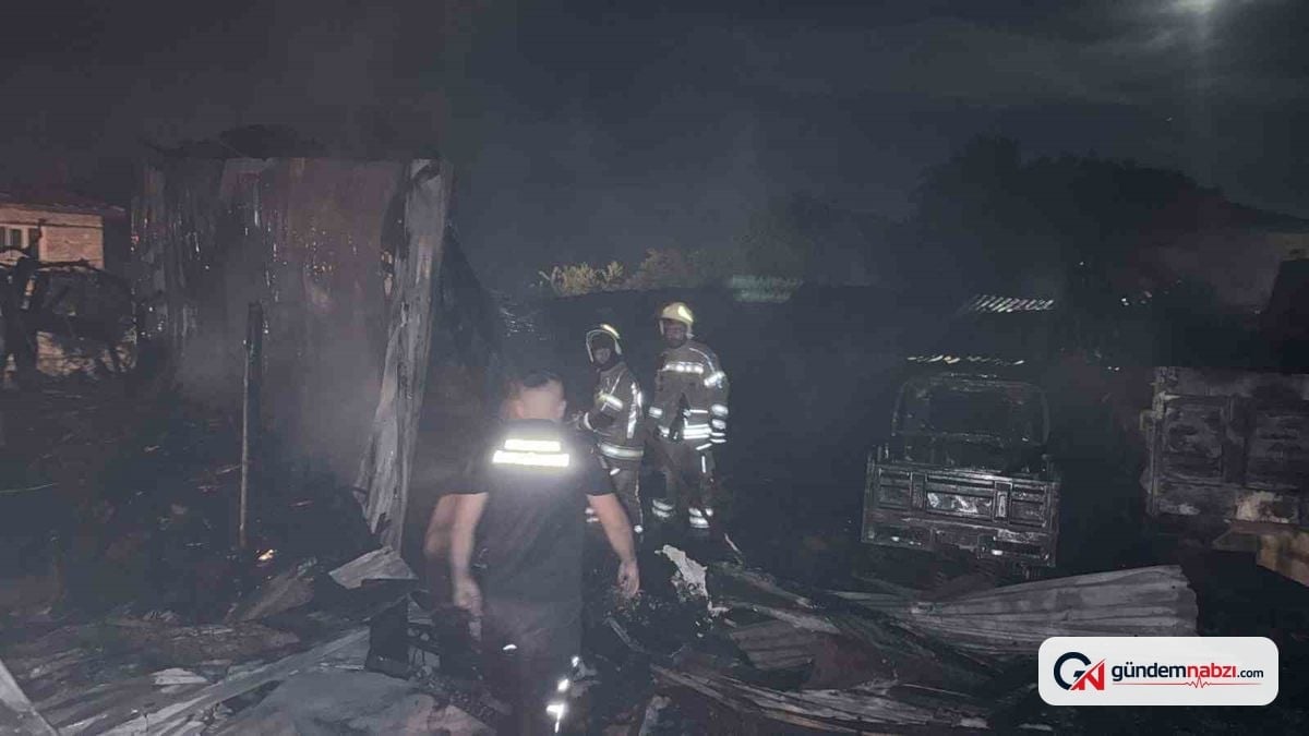 Bursa'nın Harmancık ilçesinde samanlık yangını eve sıçradı