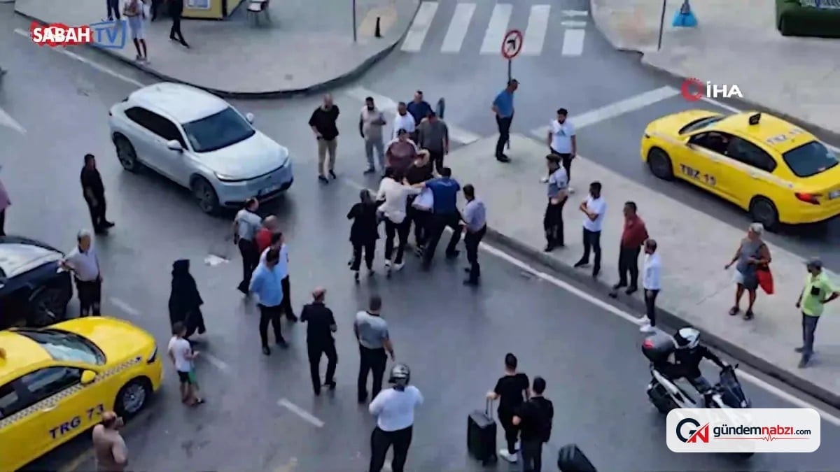 Esenler otogarında taksiciler arasında kavga çıktı