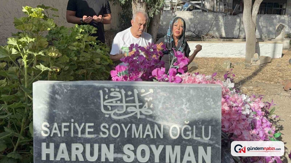 Safiye Soyman oğlunu mezarı başında andı