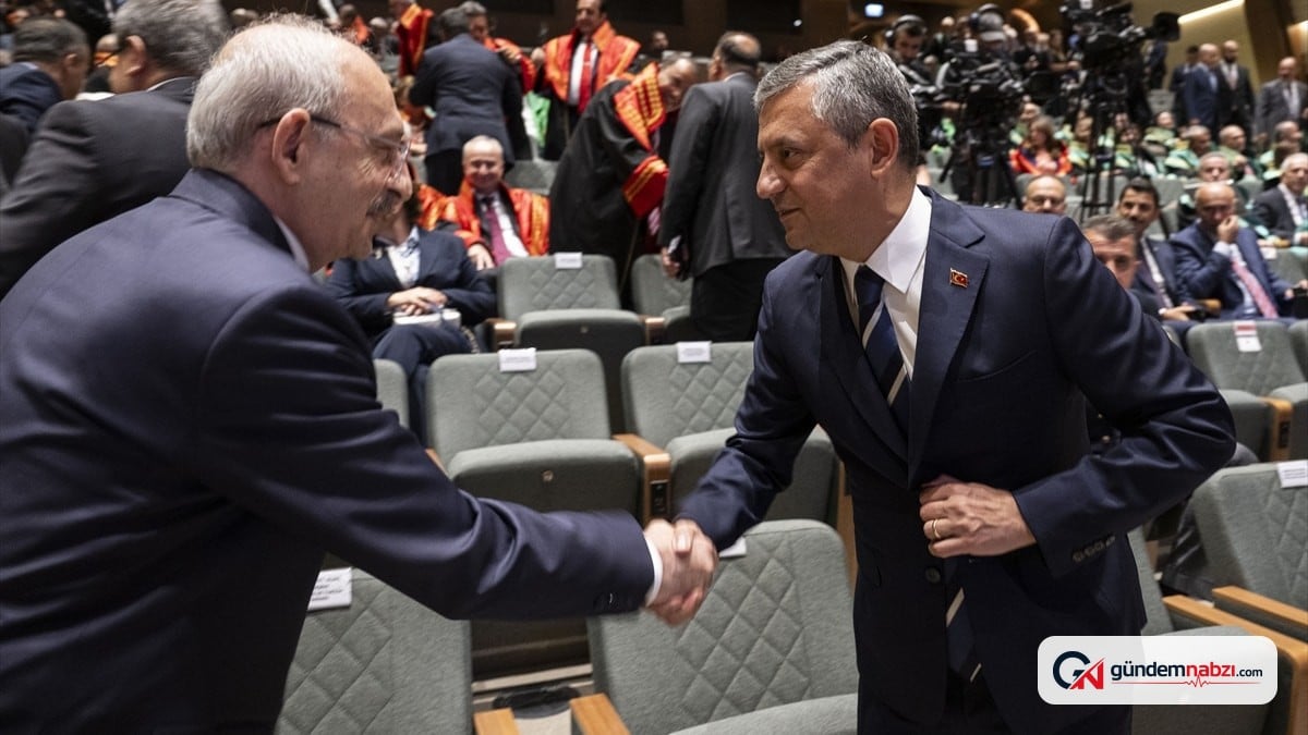 Özgür Özel ve Kemal Kılıçdaroğlu adli yıl açılışında tokalaştı