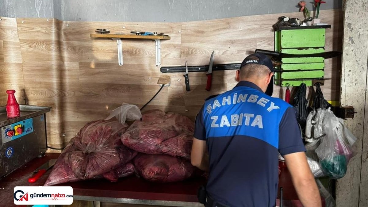 Gaziantep Şahinbey'de 500 kilo ciğer ve et imha edildi