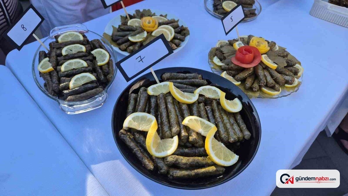 Süleymanpaşa Bağ Bozumu Şenliği'nde sarma ve tatlı yarışması yapıldı