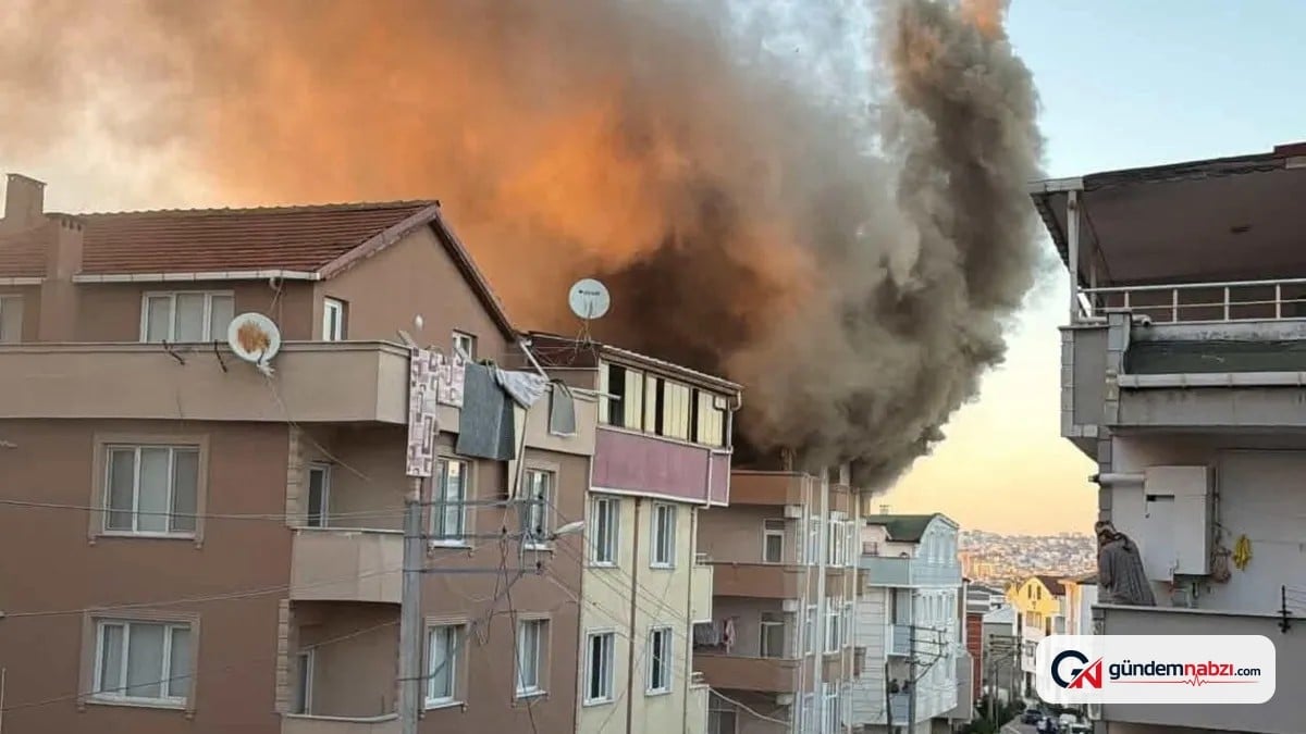 Darıca'da binanın teras katında yangın çıktı