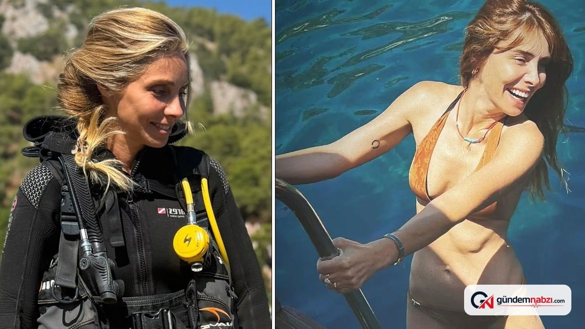 Nur Fettahoğlu kızı ile tüplü dalış eğitimi aldı