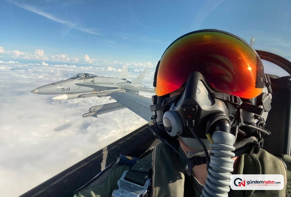 Türk F-16'ları Estonya'da İspanyol jetleriyle ortak uçtu