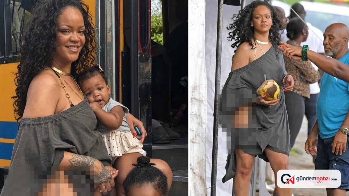 Rihanna Barbados'ta gri elbisesiyle görüntülendi