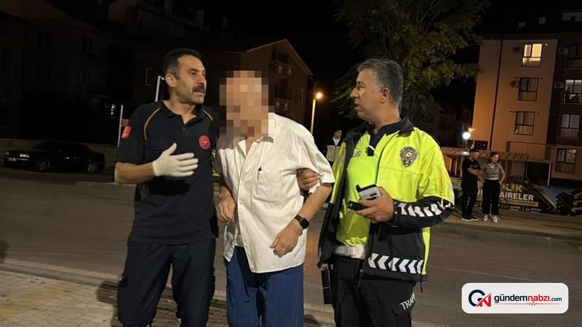 Aksaray'da kalp krizi geçiren sürücüye polis memurları müdahale etti