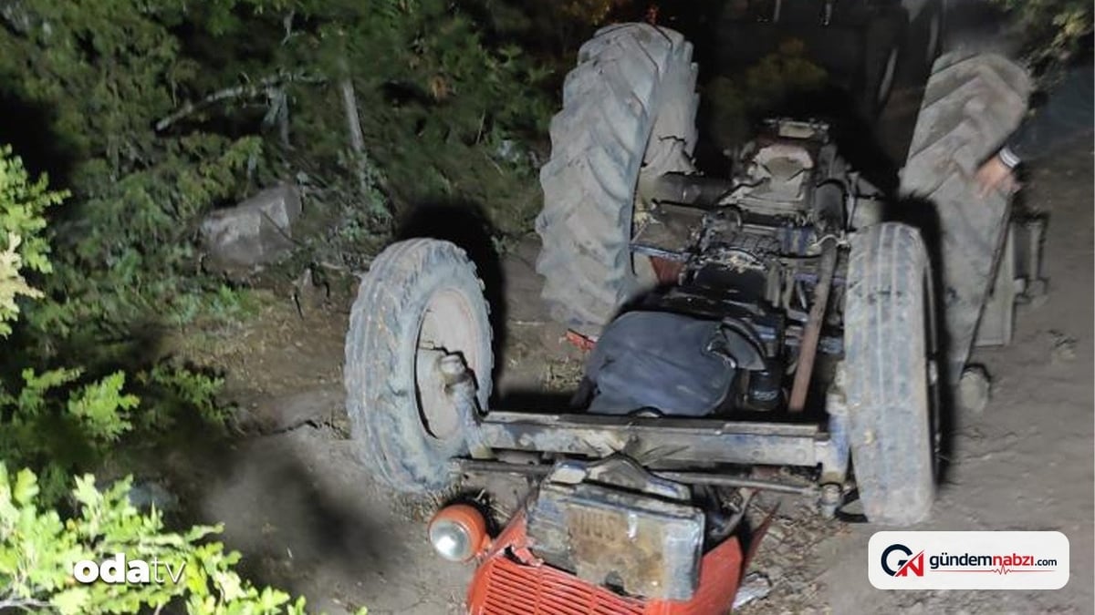 Kütahya'da traktör devrildi, sürücü Cemal Tanrıkulu hastaneye kaldırıldı