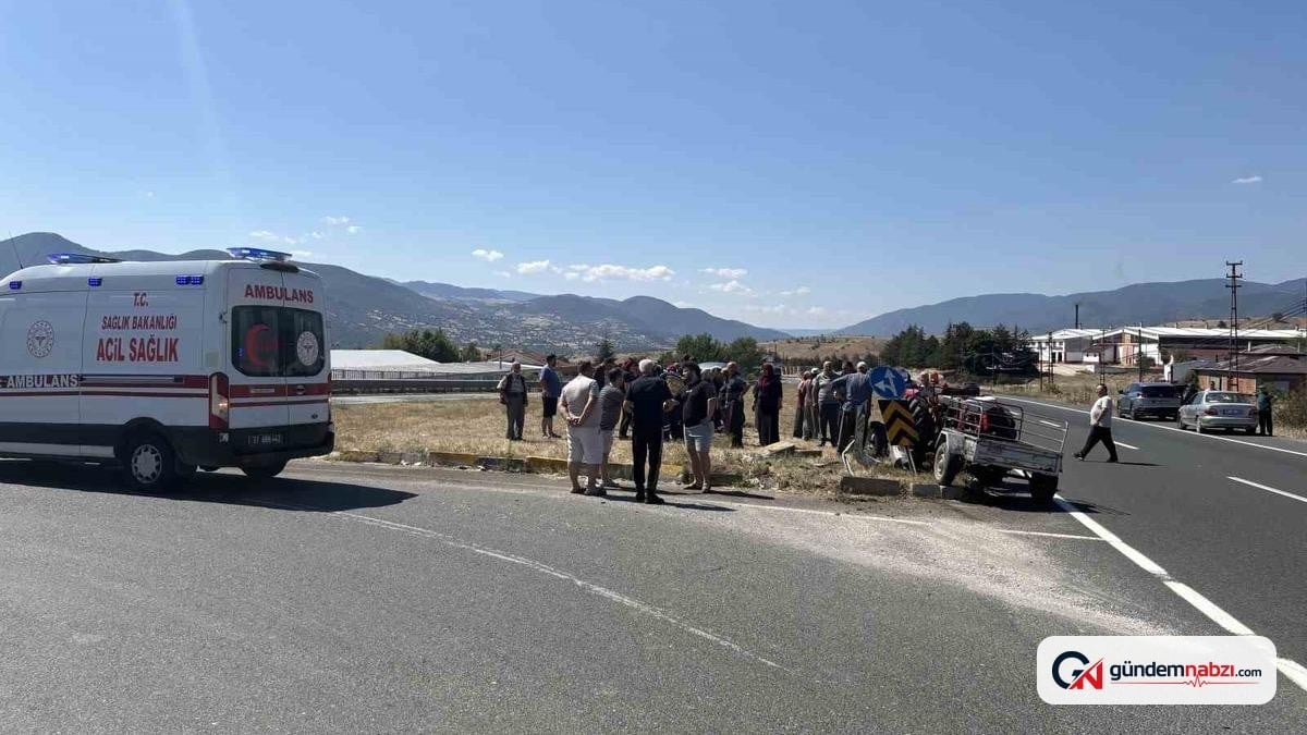 Kastamonu'da traktör ile otomobil çarpıştı: 9 yaralı