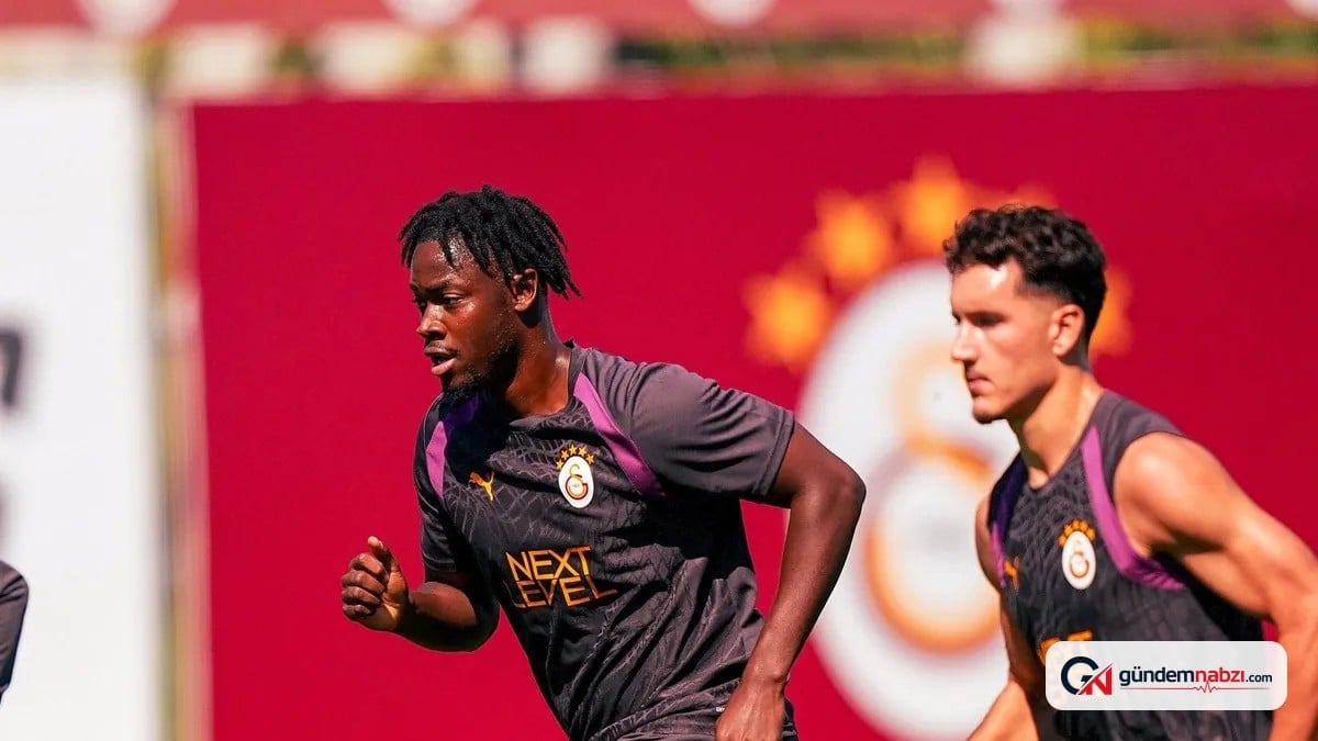 Galatasaray'da Yeni transfer El Chadaille Bitshiabu ilk antrenmanına çıktı