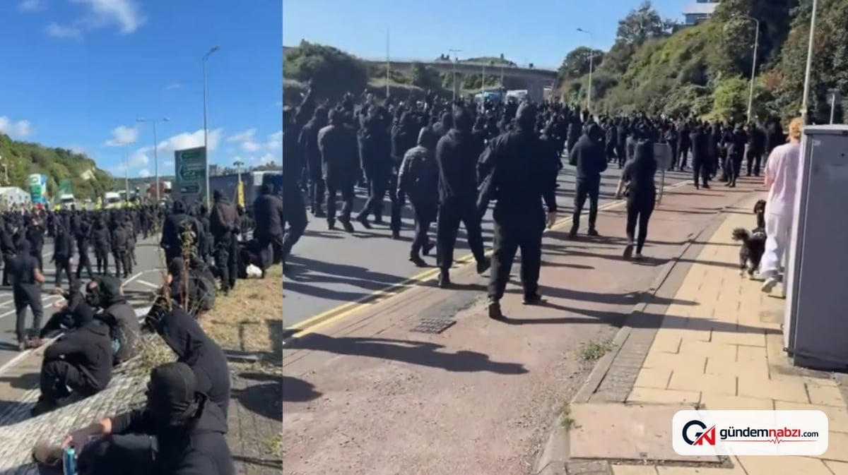 İngiltere'de Dover Limanı'nı basan protestocular Fransa ulaşımını kesti