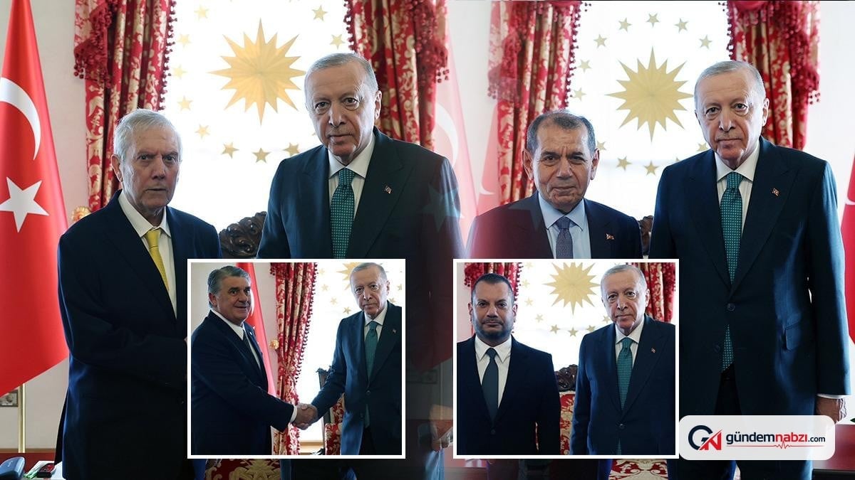 Cumhurbaşkanı Erdoğan, 4 büyük kulübün başkanlarını kabul etti