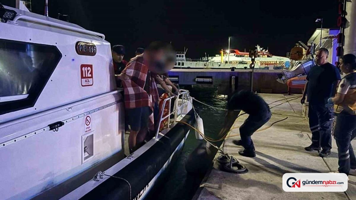 Muğla'da ticari teknede rahatsızlanan vatandaş tahliye edildi