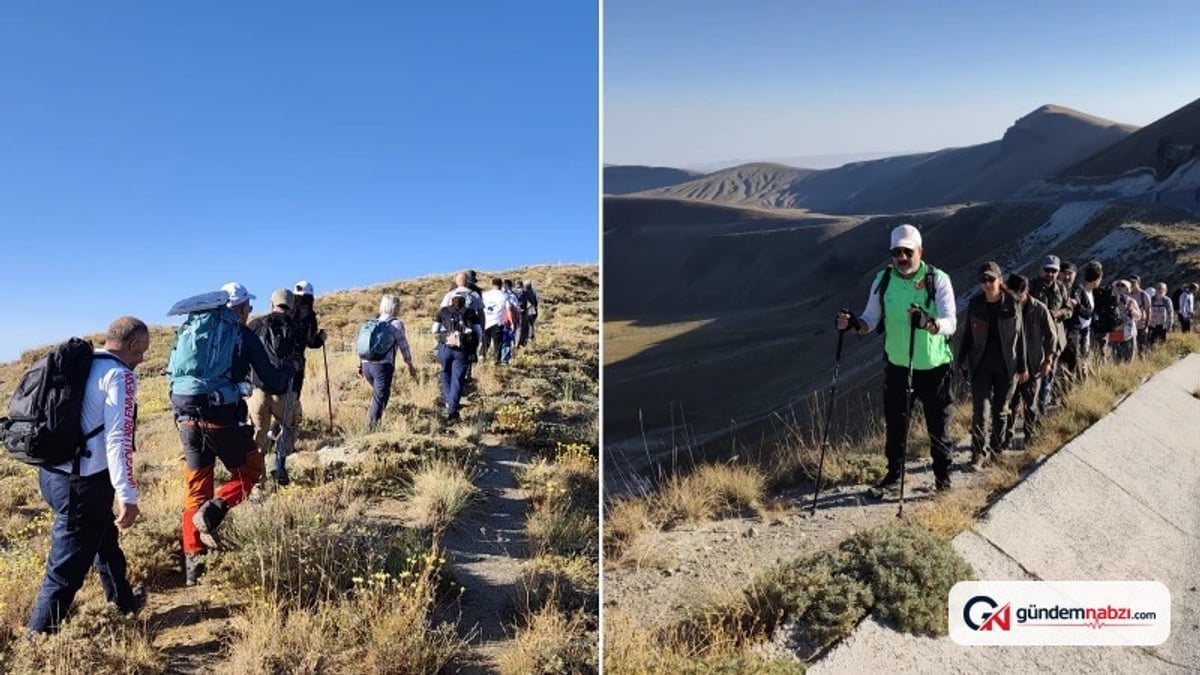 Bitlis'te Nemrut Kalderası'nda çanak yürüyüşü düzenlendi