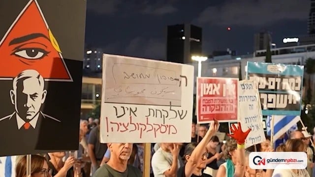 Tel Aviv'de Netanyahu Hükümeti protesto edildi