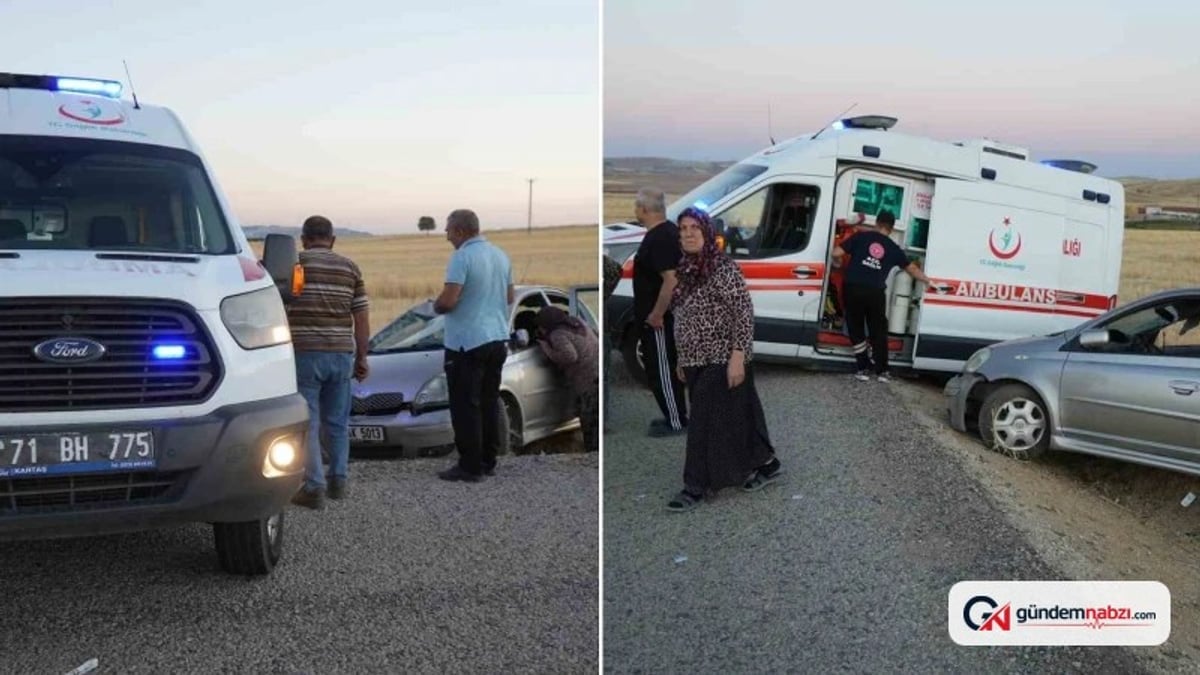 Kırıkkale'de otomobil takla attı, dört kişi yaralandı