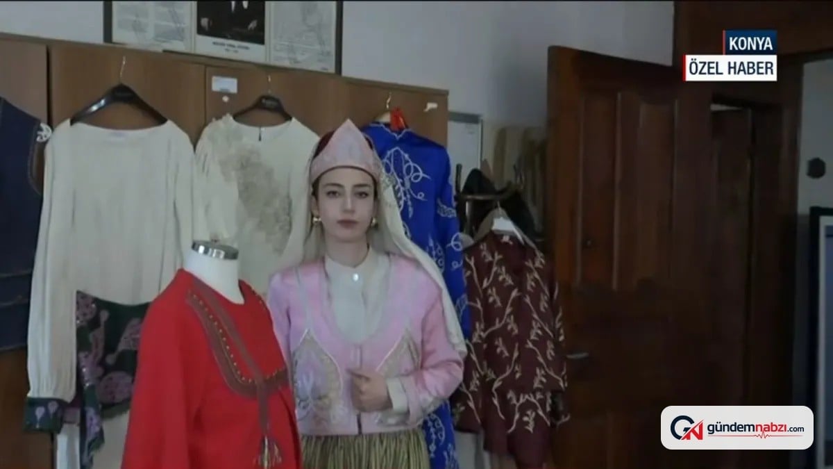 Konya'nın geleneksel kıyafetleri atölyelerde yeniden hayat buluyor