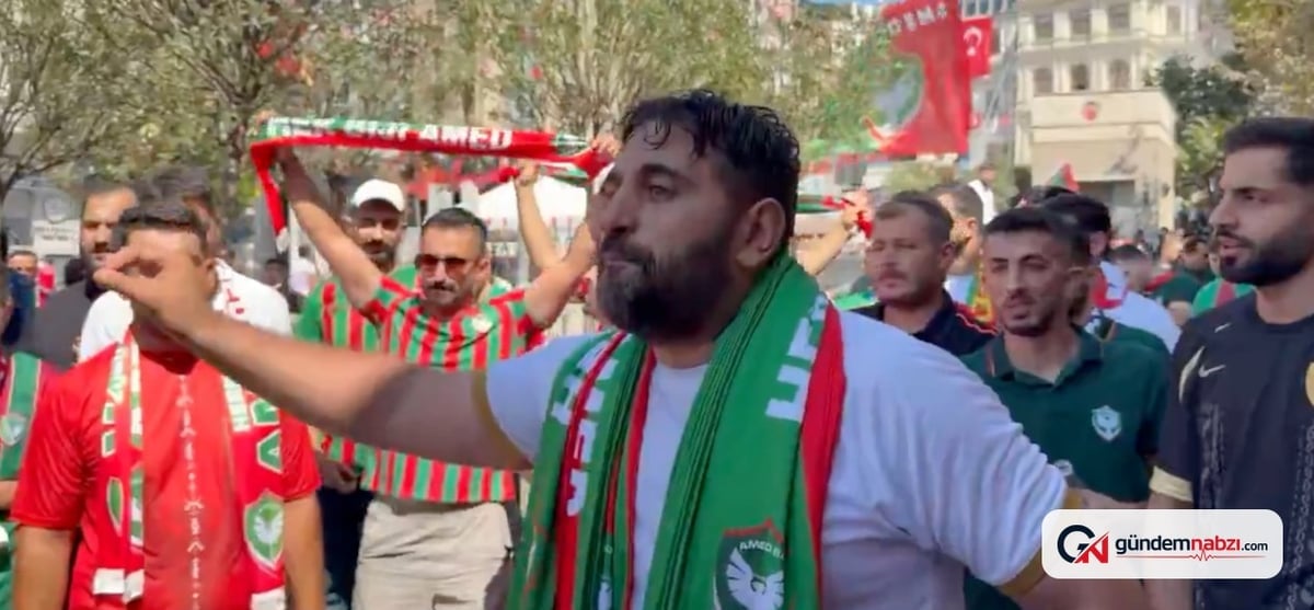Amedspor taraftarı Şişhane Meydanı'nda sözler söyledi