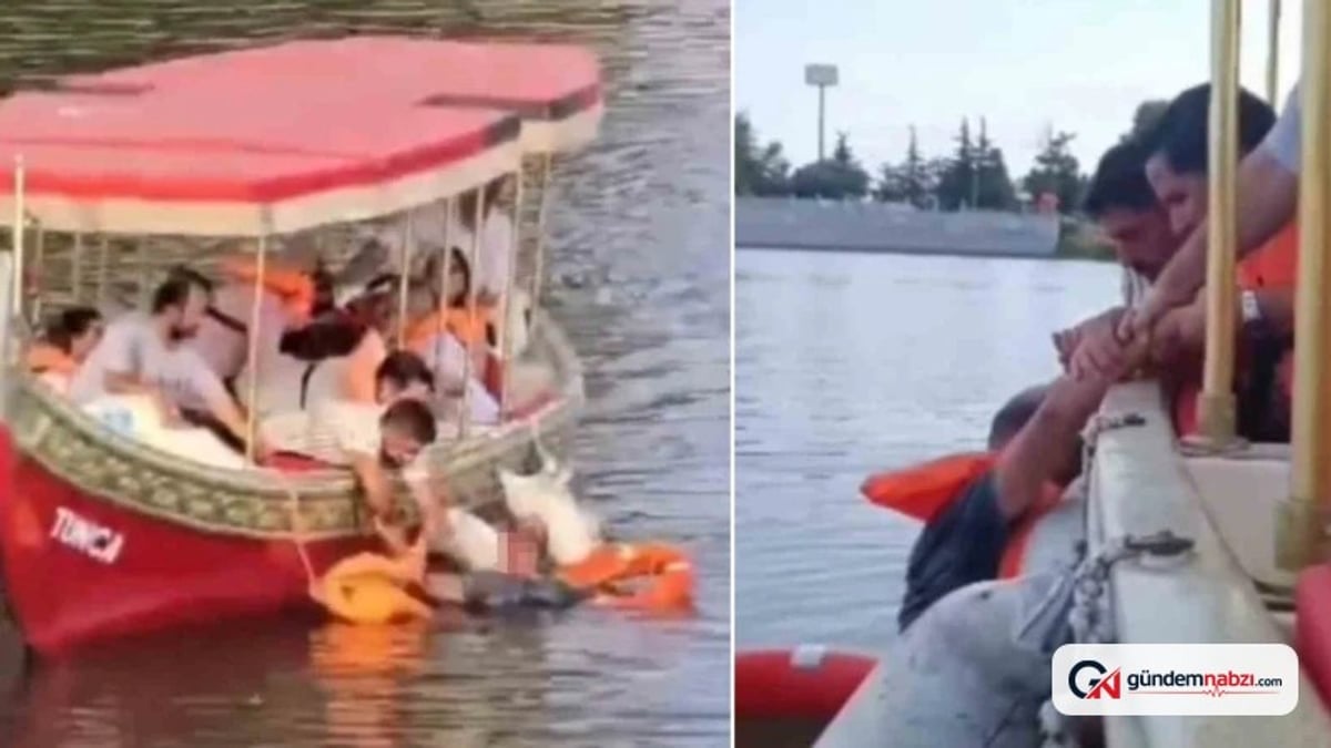 Edirne'de köprüden Meriç Nehri'ne düşen vatandaşı gezi teknesi kurtardı